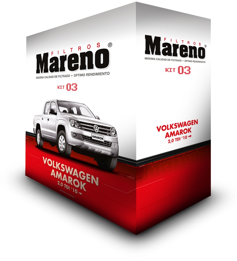 Kit Filtros - Vw Amarok 2,0 Tdi -&gt;10 - Mareno