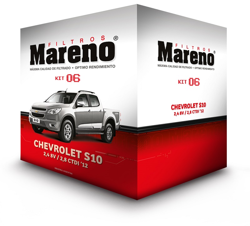Kit Filtros - Chevrolet S10 2.4 8V / 2.8 Ctdi -&gt;12 - Mareno