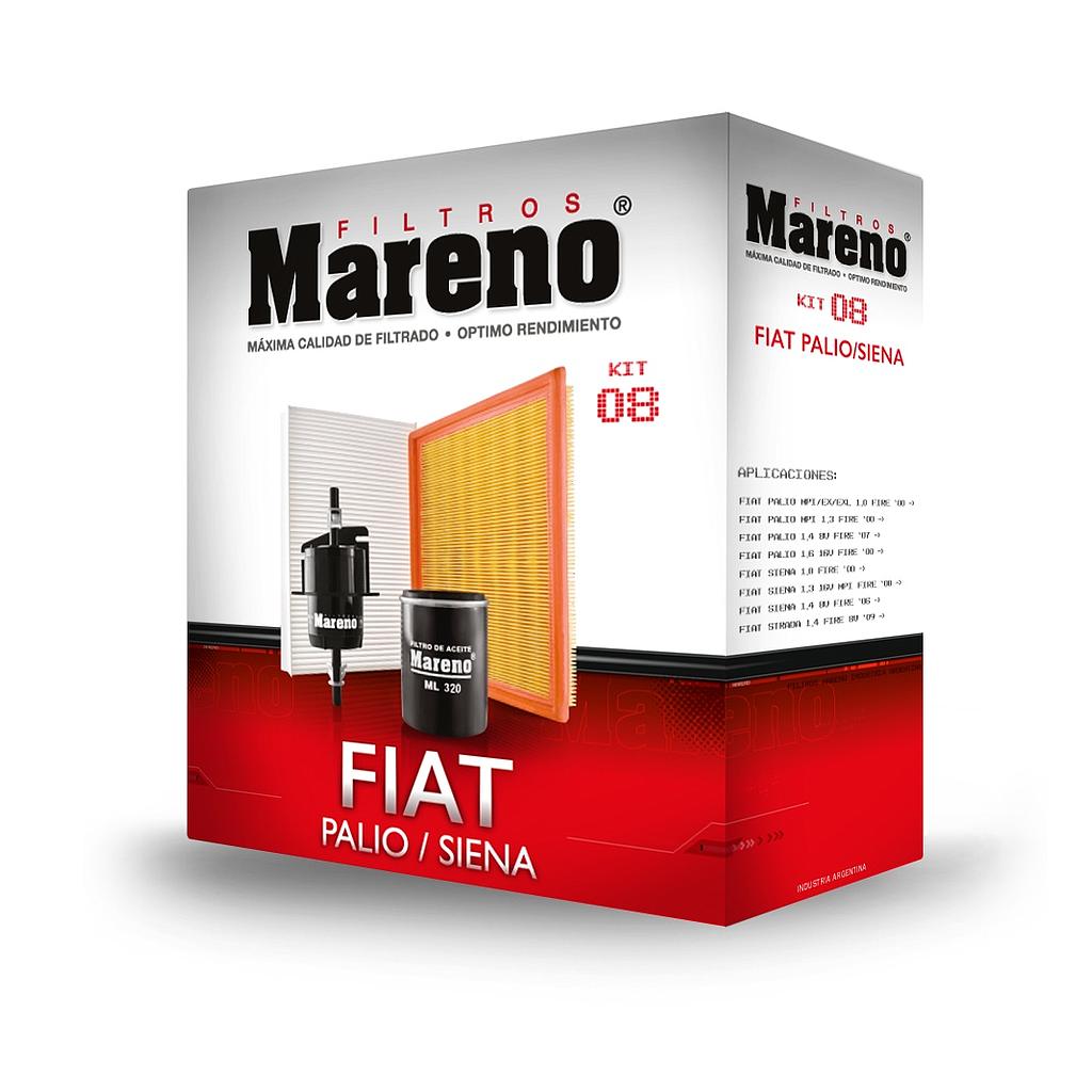 Kit Filtros - Fiat Palio/Siena 1.4 Fire - Mareno