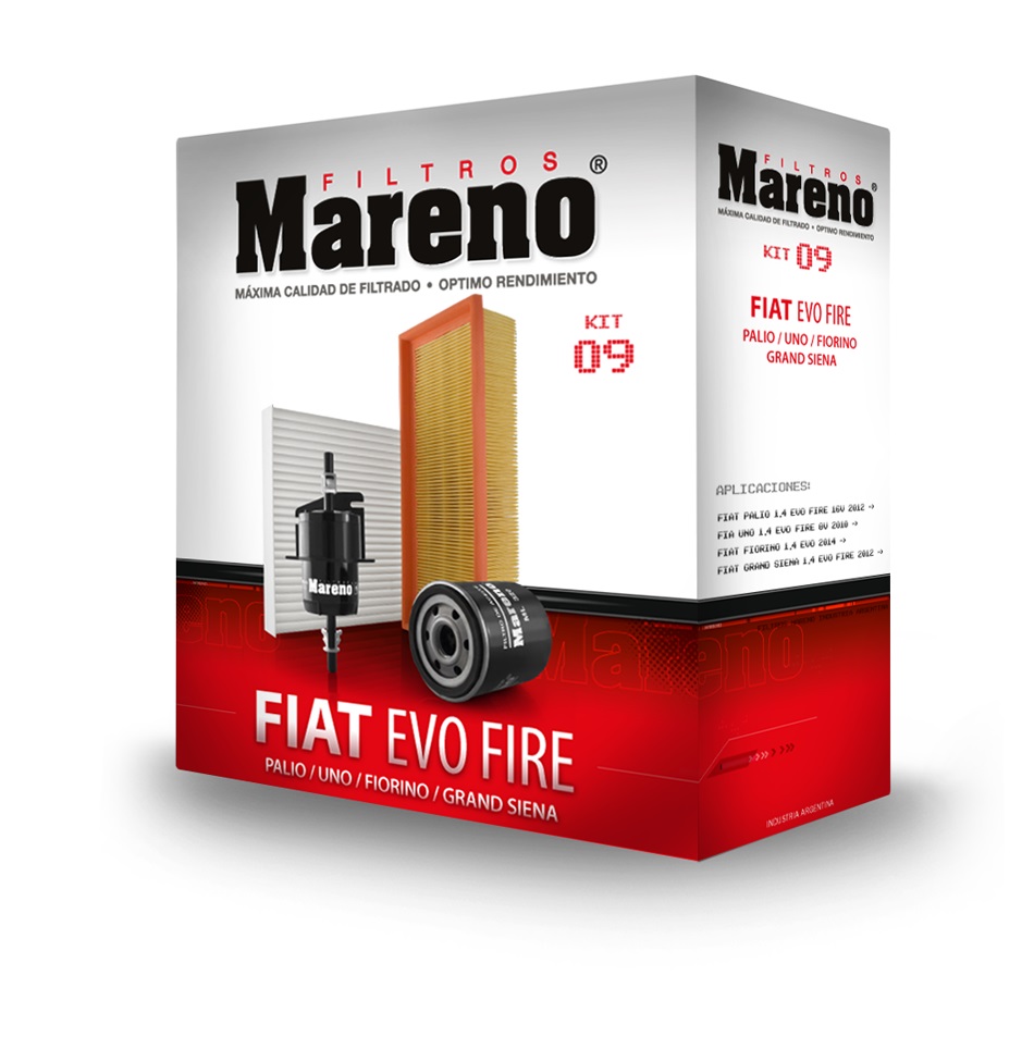 Kit Filtros - Fiat Uno Novo/Palio 1.4 Fire 8V - Mareno